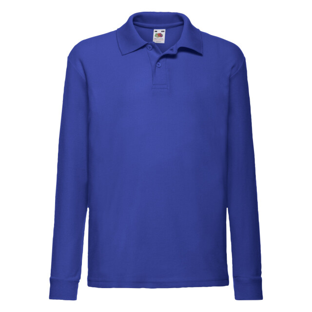 Fruit of the Loom Polo shirt met lange mouwen voor kinderen/kinderen UTFK2947_royalblue large