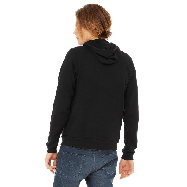 Bella + Canvas Unisex pullover polycotton fleece hooded sweatshirt / hoodie UTFK294_black large