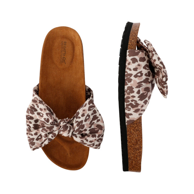 Regatta Dames ava luipaard strik sandalen UTRG10772_brown large