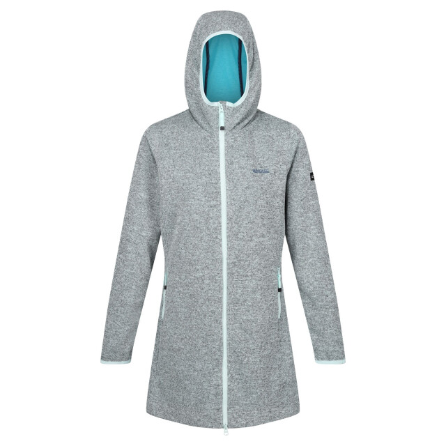 Regatta Dames bloomfield marl longline fleecejack UTRG10764_bleachedaquatahoeblue large