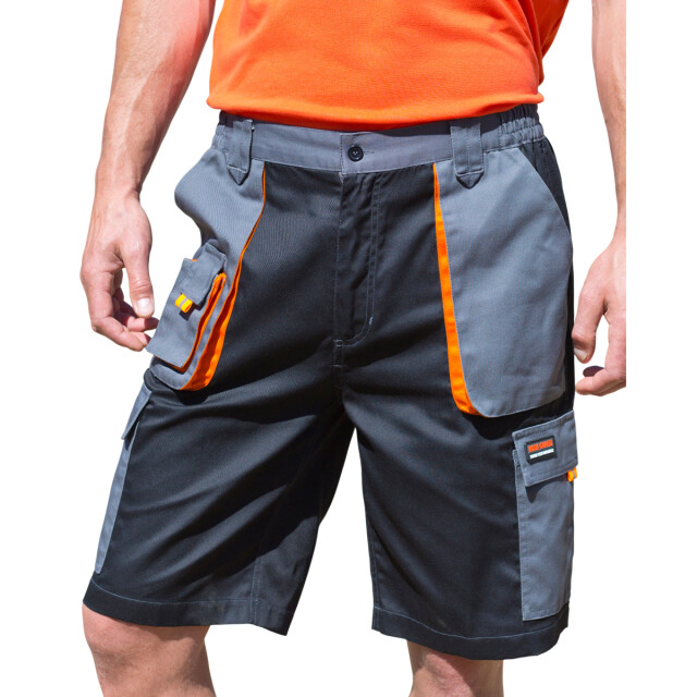 Result Unisex lite cargo shorts voor volwassenen UTFK2929_greyblackorange large