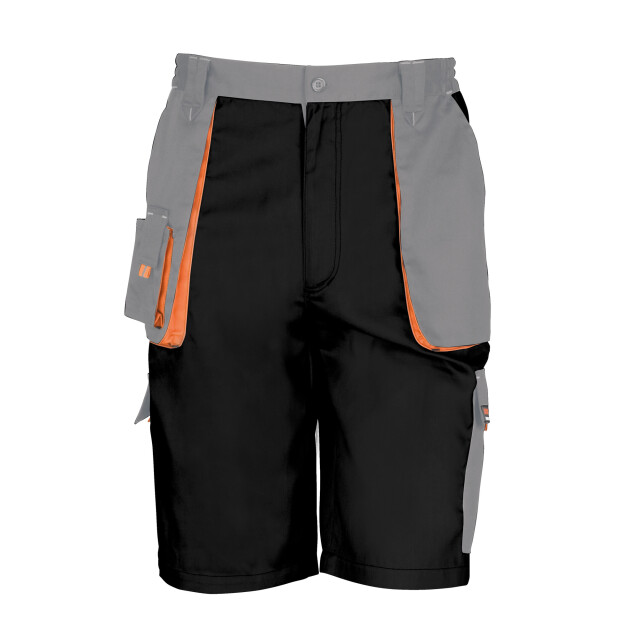 Result Unisex lite cargo shorts voor volwassenen UTFK2929_greyblackorange large