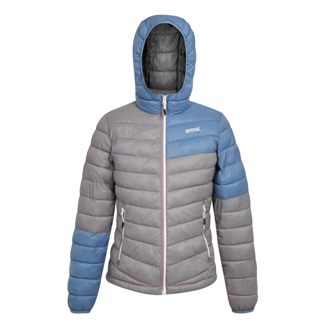 Regatta Dames hillpack ii gewatteerd jack met capuchon UTRG10740_heathercoronetblue large