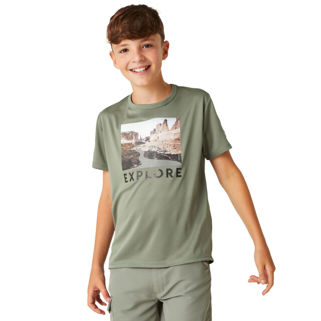 Regatta Kinderen/kinderen alvardo viii landschap t-shirt UTRG10751_agavegreen large