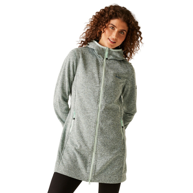 Regatta Dames bloomfield marl longline fleecejack UTRG10764_bleachedaquatahoeblue large