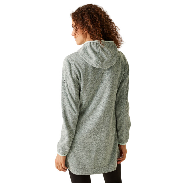 Regatta Dames bloomfield marl longline fleecejack UTRG10764_bleachedaquatahoeblue large