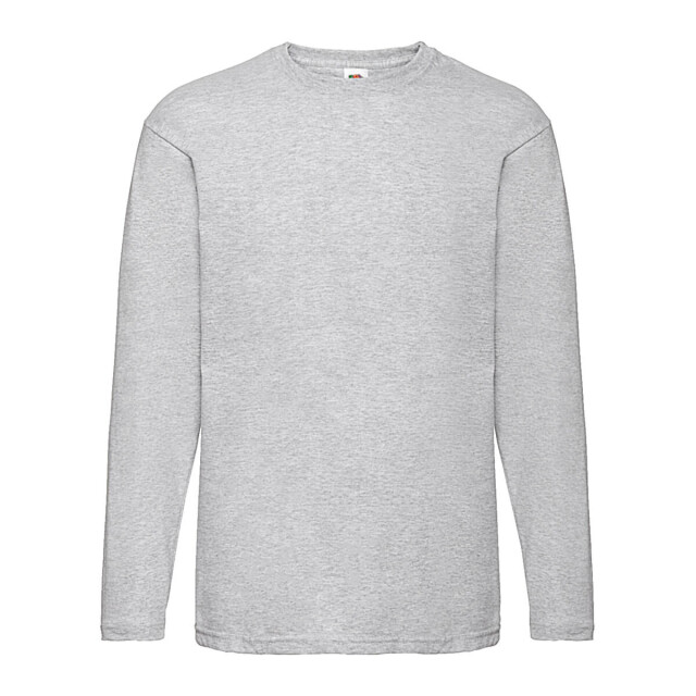 Fruit of the Loom Heren valueweight heather t-shirt met lange mouwen UTFK2916_heathergrey large