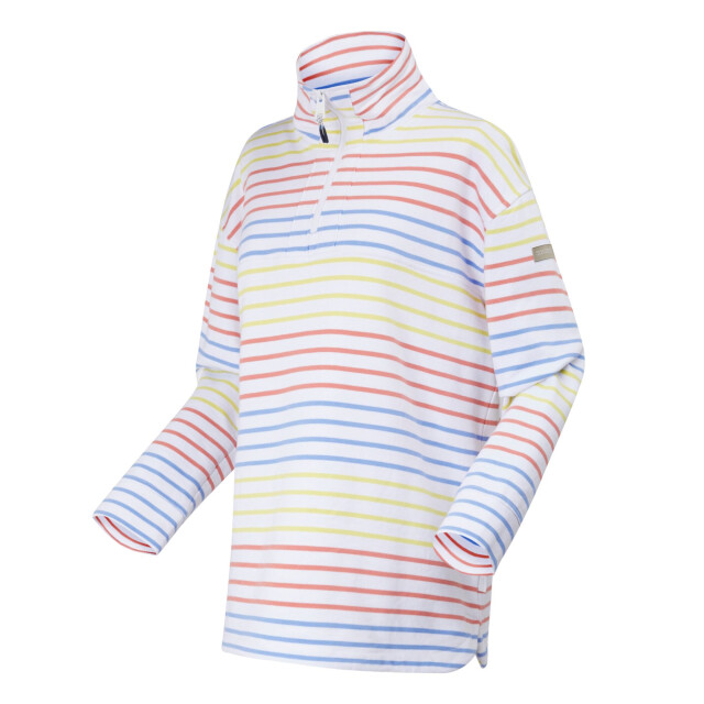 Regatta Dames bayletta sweatshirt met halve plooi UTRG10746_whitemulticoloured large