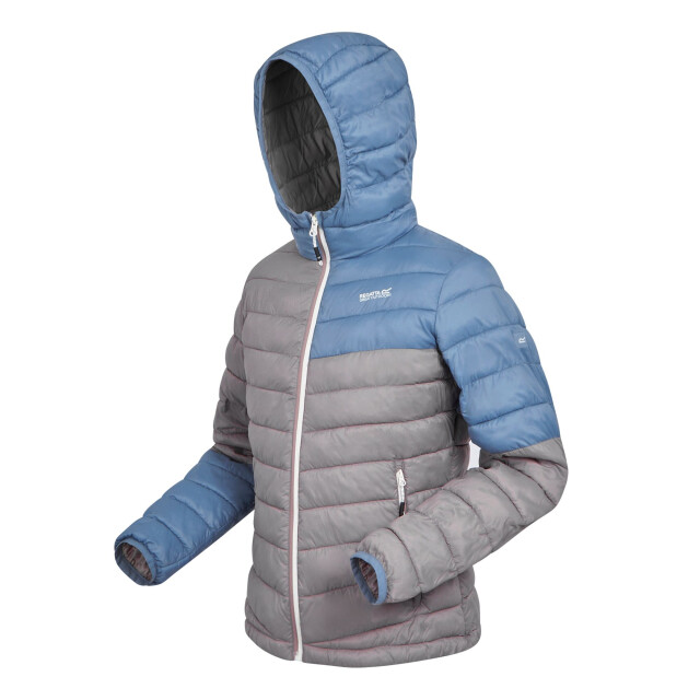 Regatta Dames hillpack ii gewatteerd jack met capuchon UTRG10740_heathercoronetblue large