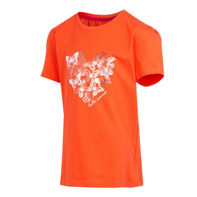 Regatta Kinderen/kinderen bosley vii vlinders t-shirt UTRG10699_satsuma large