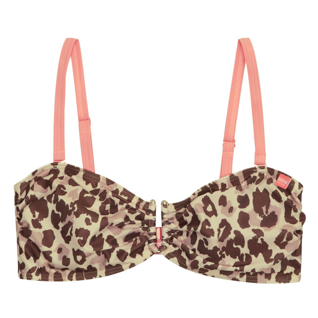 Regatta Dames aceana iii luipaardprint bikinitop UTRG10669_beigebrown large