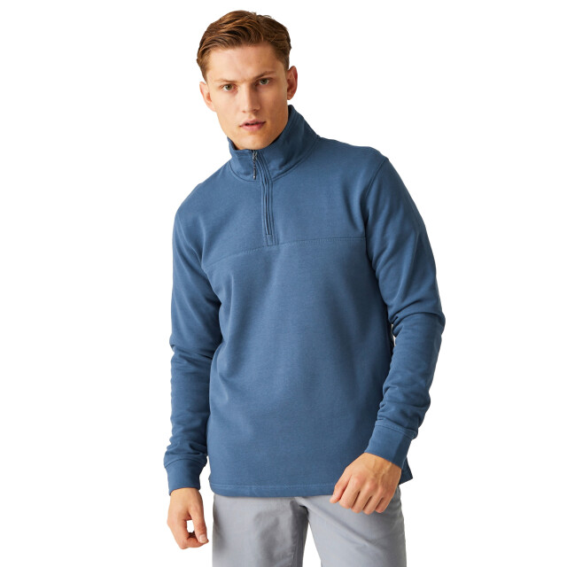 Regatta Heren agilno half zip fleece top UTRG10682_darkdenim large