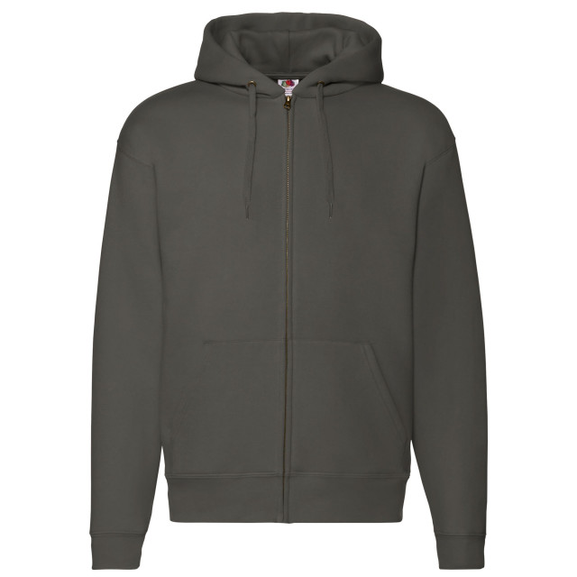 Fruit of the Loom Heren premium full zip hoodie UTFK2896_charcoal large