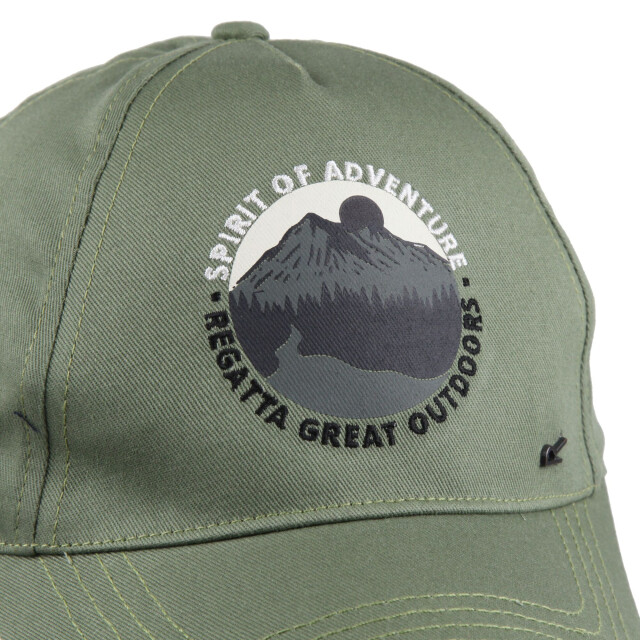 Regatta Kinderen/kids cuyler iii spirit of adventure baseball cap UTRG10720_agavegreen large