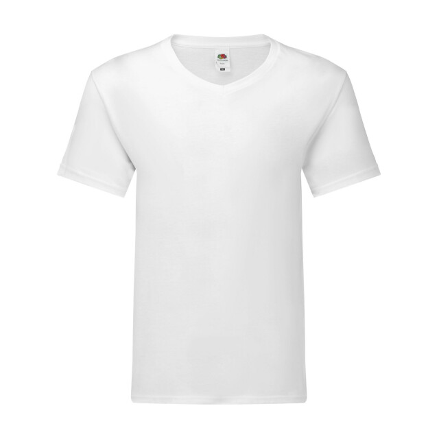 Fruit of the Loom Heren iconic 140 v neck t-shirt UTFK2880_white large