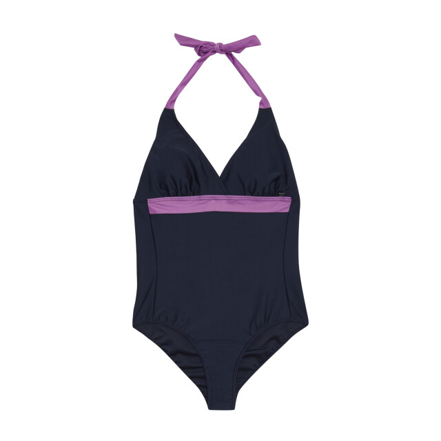 Regatta Dames flavia ii contrast one piece zwempak UTRG10629_navyradiantorchid large