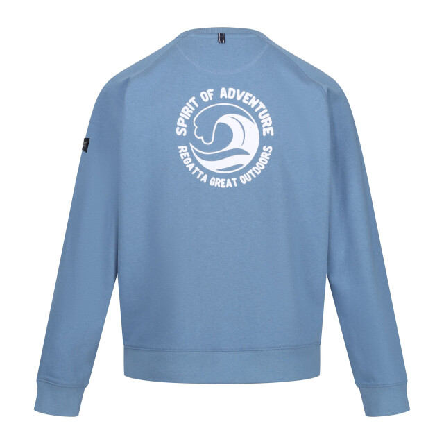 Regatta Heren nithsdale wave sweatshirt met ronde hals UTRG10638_coronetblue large