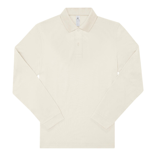 B and C Heren my polo 180 poloshirt met lange mouwen UTFK2867_offwhite large