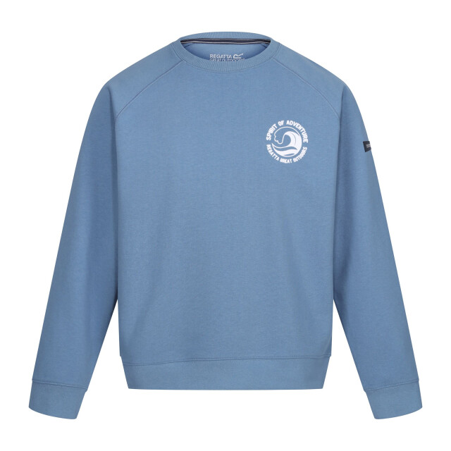 Regatta Heren nithsdale wave sweatshirt met ronde hals UTRG10638_coronetblue large
