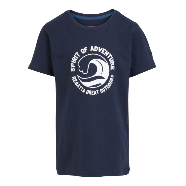 Regatta Kinderen/kinderen bosley vii wave t-shirt UTRG10609_navy large