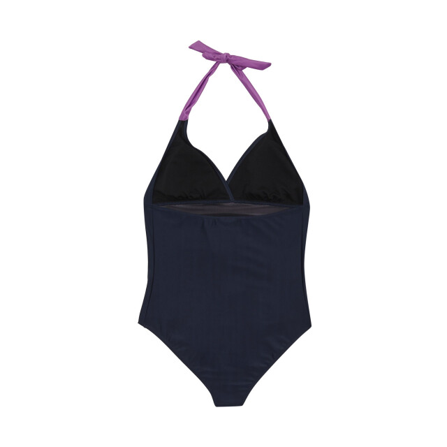 Regatta Dames flavia ii contrast one piece zwempak UTRG10629_navyradiantorchid large