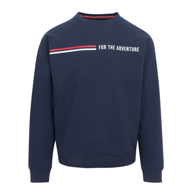 Regatta Heren nithsdale stripe crew neck sweatshirt UTRG10640_navy large
