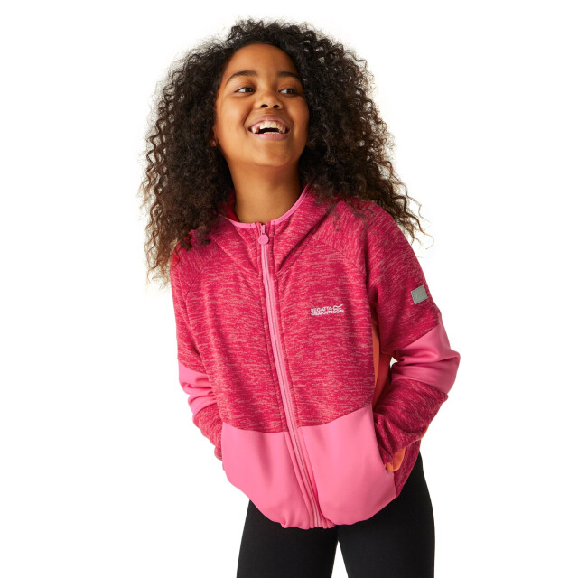 Regatta Kinder/kinder dissolver viii full zip fleecejack UTRG10505_pinkpotionflamingopinksatsuma large