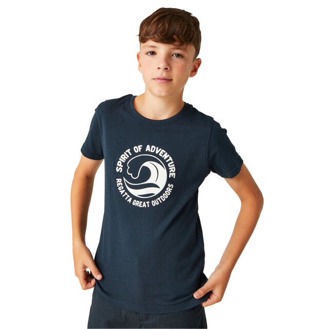 Regatta Kinderen/kinderen bosley vii wave t-shirt UTRG10609_navy large