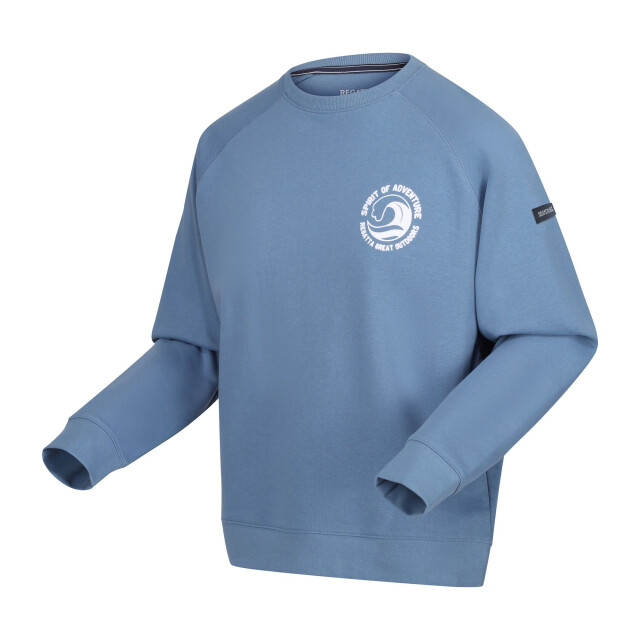 Regatta Heren nithsdale wave sweatshirt met ronde hals UTRG10638_coronetblue large
