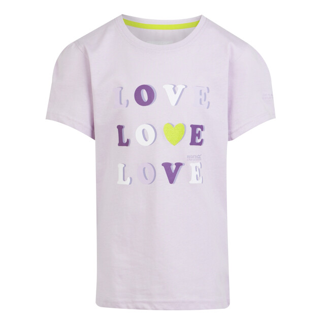 Regatta Kinderen/kinderen bosley vii hart t-shirt UTRG10607_lilacfrost large