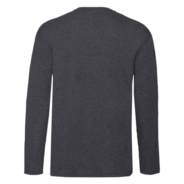 Fruit of the Loom Heren valueweight heather t-shirt met lange mouwen UTFK2861_darkgrey large
