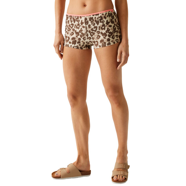 Regatta Dames aceana luipaardprint bikinibroekje UTRG10641_beigebrown large