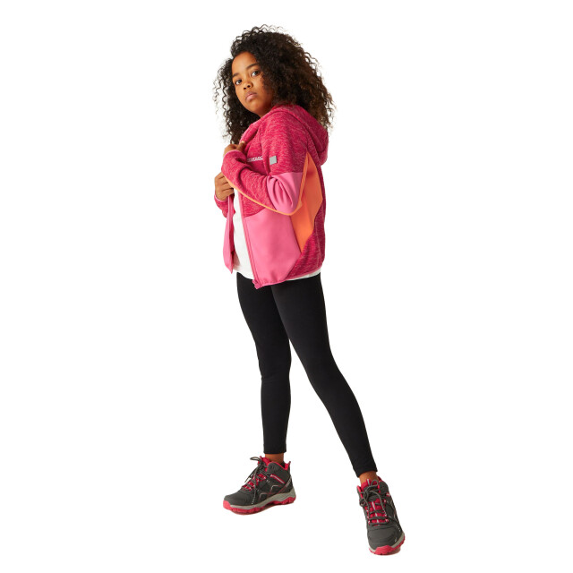 Regatta Kinder/kinder dissolver viii full zip fleecejack UTRG10505_pinkpotionflamingopinksatsuma large