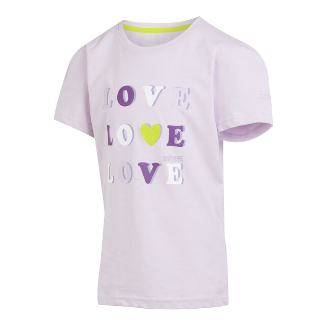 Regatta Kinderen/kinderen bosley vii hart t-shirt UTRG10607_lilacfrost large