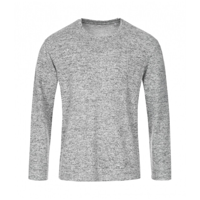 Stedman Stars Gebreid heren sweatshirt met lange mouwen UTFK2843_lightgreymelange large