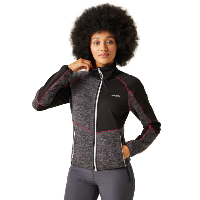 Regatta Dames lindalla vii marl full zip fleecejack UTRG10404_sealgreyblack large