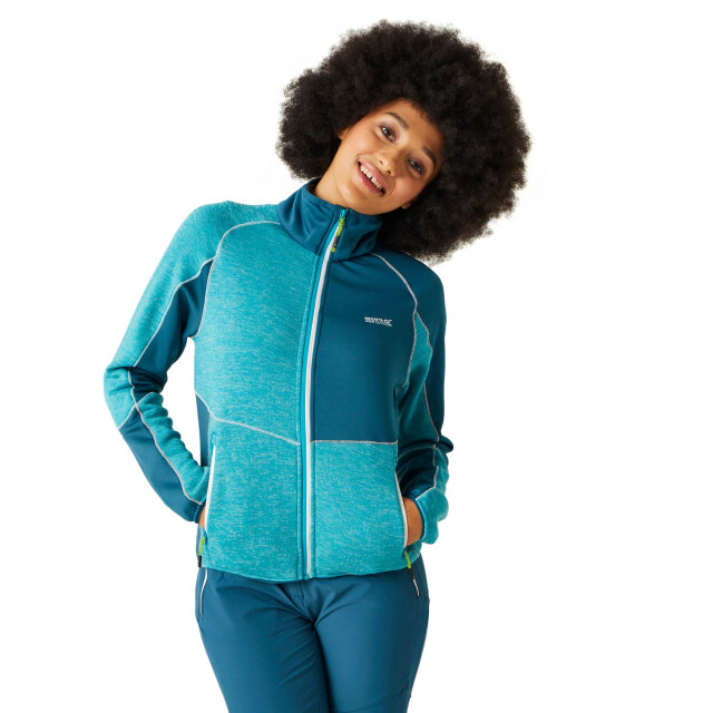 Regatta Dames lindalla vii marl full zip fleecejack UTRG10404_tahoebluemoroccanblue large