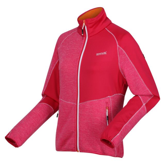 Regatta Dames lindalla vii marl full zip fleecejack UTRG10404_flamingopinkpinkpotion large