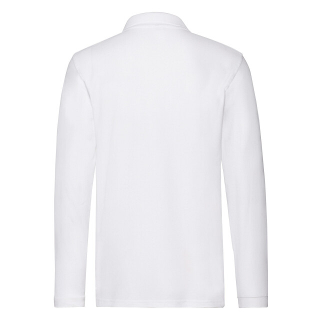 Fruit of the Loom Heren premium effen poloshirt met lange mouwen UTFK2835_white large