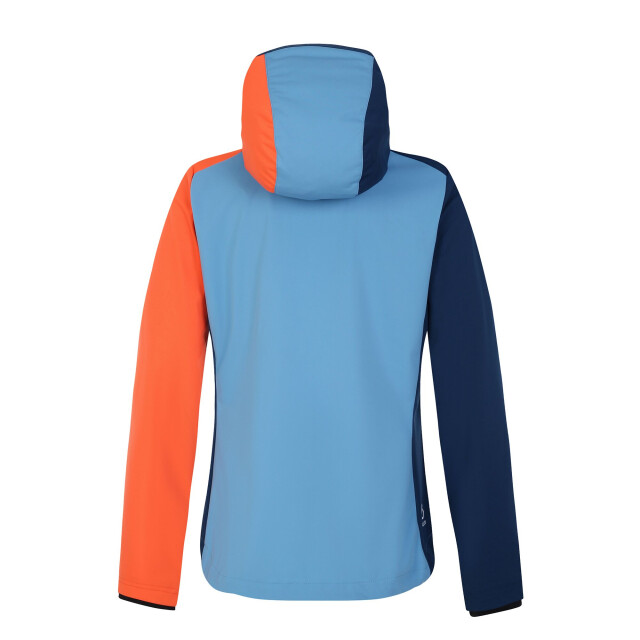 Dare2b Dames lexan colour block soft shell jas UTRG10328_niagarabluesatsuma large