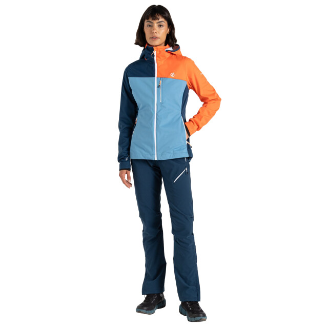 Dare2b Dames lexan colour block soft shell jas UTRG10328_niagarabluesatsuma large