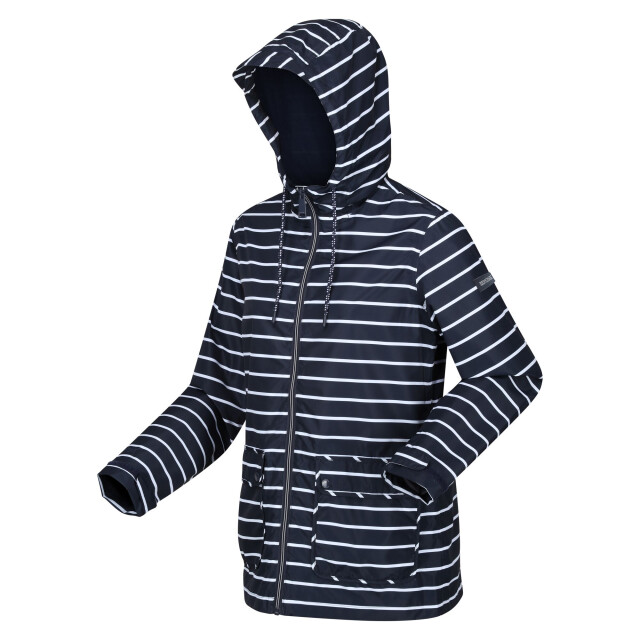 Regatta Dames bayletta waterdichte gestreepte jas UTRG10307_navywhite large