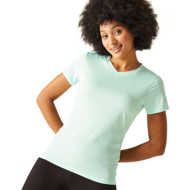 Regatta Dames fingal v hals t-shirt UTRG10272_bleachedaqua large