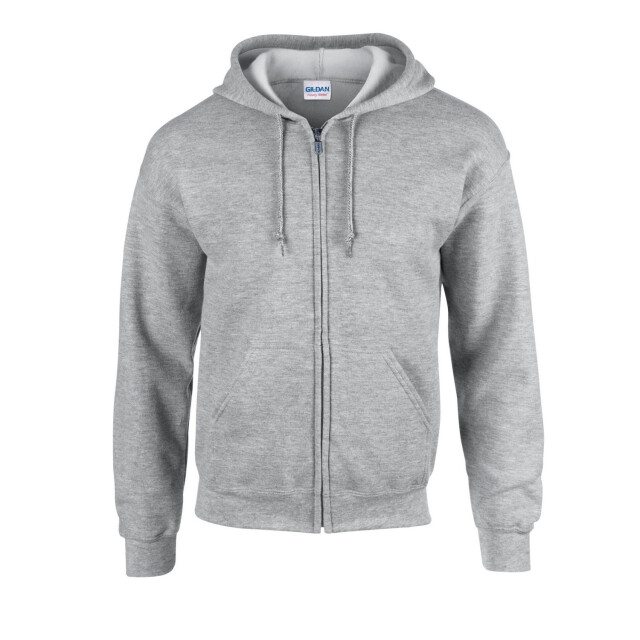 Gildan Unisex adult heavy blend full zip hoodie UTFK2795_sportsgrey large