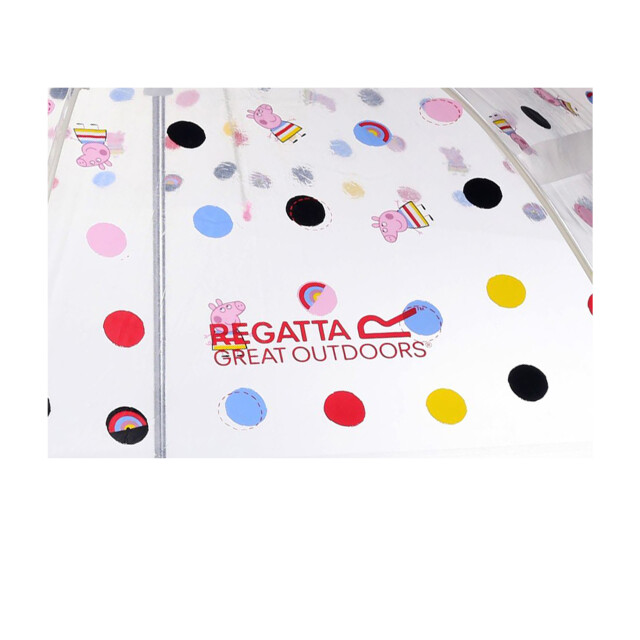 Regatta Kinder/kinders polka dot peppa pig opvouwbare paraplu UTRG10203_whitemulticoloured large