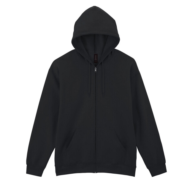 Gildan Heren softstyle midweight full zip hoodie UTFK2801_black large