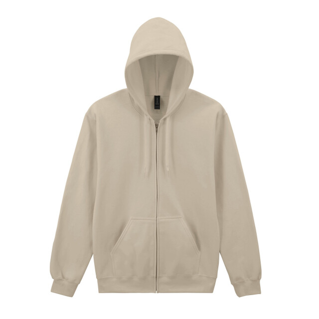 Gildan Heren softstyle midweight full zip hoodie UTFK2801_sand large