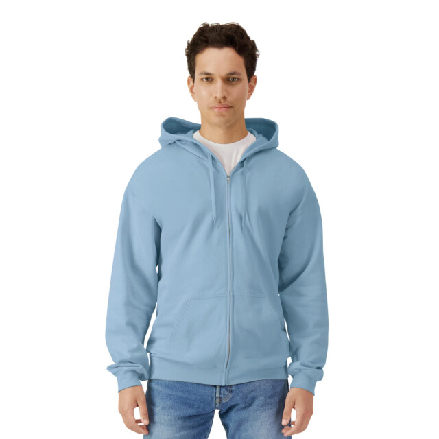 Gildan Heren softstyle midweight full zip hoodie UTFK2801_stoneblue large