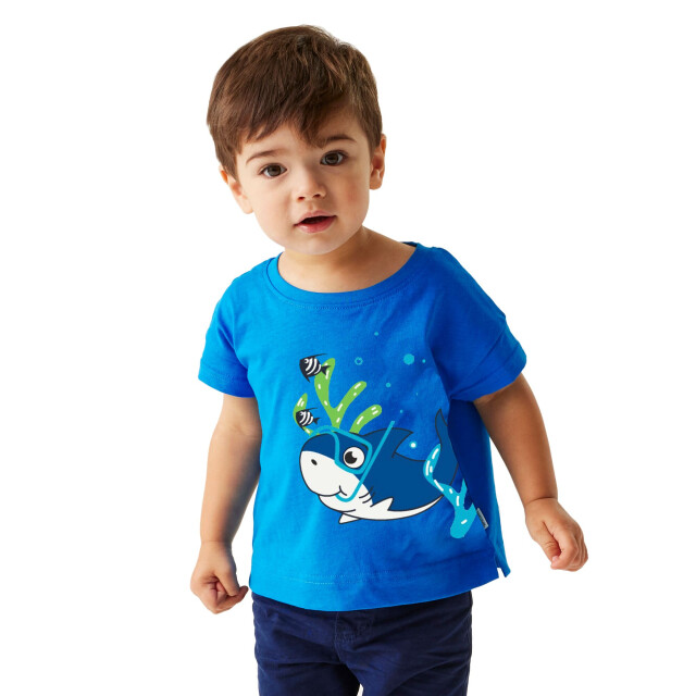 Regatta Kinderen/kinderen bubbels de haai t-shirt UTRG10341_hawaiianblue large