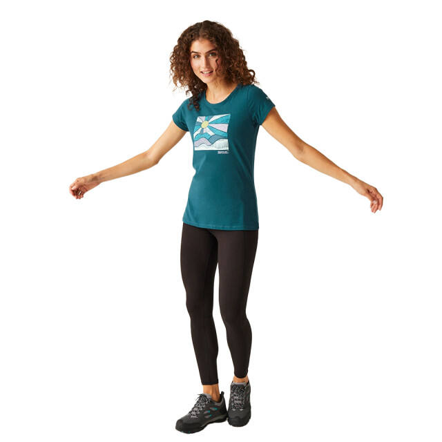 Regatta Dames breezed iv zon t-shirt UTRG10062_moroccanblue large